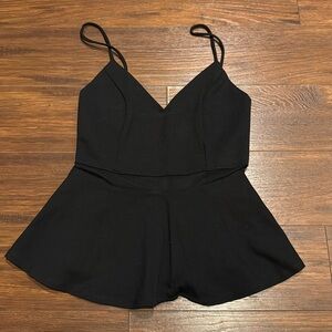 Lulus Black Narrow Strap Top, size small